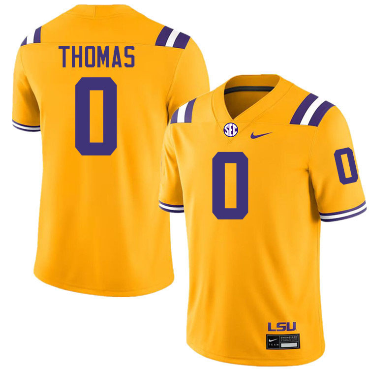 Zavion Thomas LSU Tigers Jersey,Louisiana State University Tigers Football Jersey-Gold